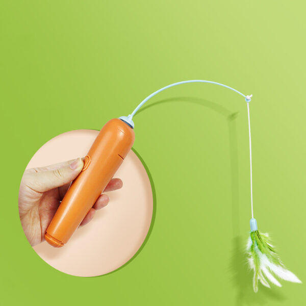 2 In 1 Pet Cat Toy With Feather & Cat Turntable - Image 3