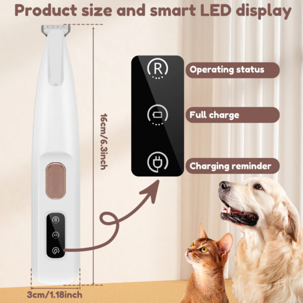 Pets Dog & Cat Paw Trimmer With LED Light Fully Waterproof - Image 8